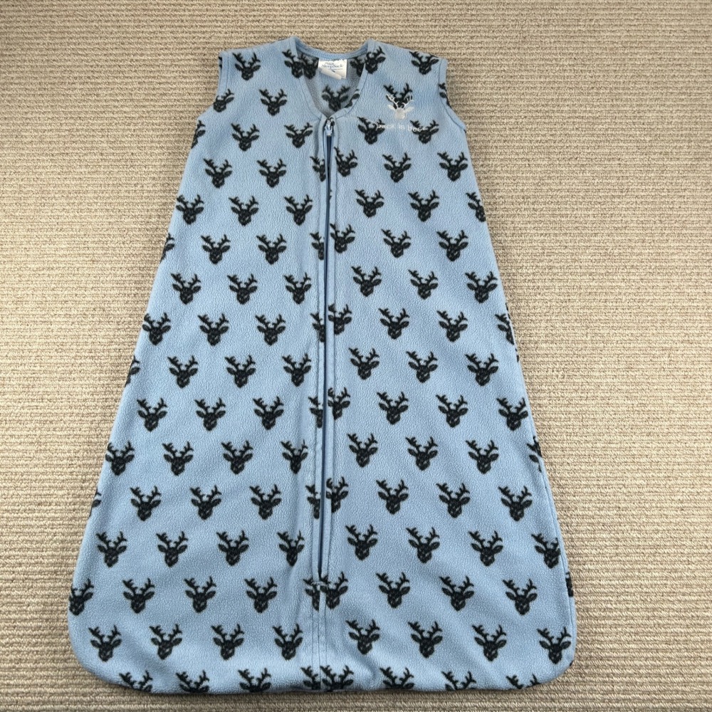 Halo SleepSacks Set of 2 Wearable Blankets Kids Medium 6-12 Months Blue Fleece - Picture 2 of 16
